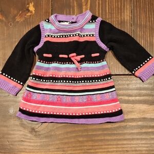 Colorful Striped Kids Dress